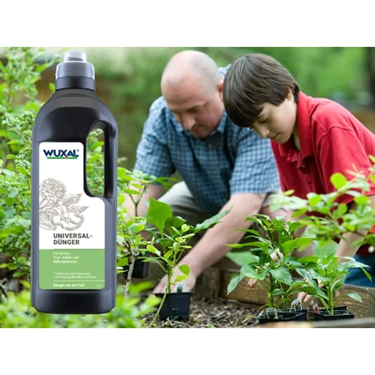 Wuxal Universaldünger für gesunde, vitale Pflanzen mit Spurennährstoffen für Garten-, Topf-, Kübel- und Balkonpflanzen 1L – Bild 2