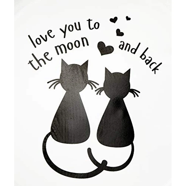 Karlie Napf Keramik, handbemalt 200 ml ø: 16 cm Motiv Katze & Mond, blau – Bild 4