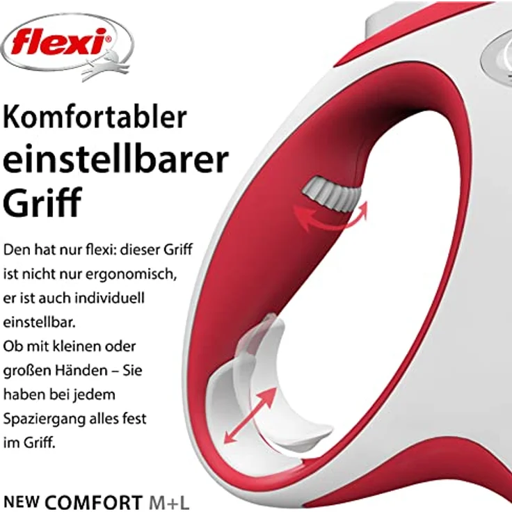 flexi Rollleine New Comfort - rot- L - 8 m, 4000498043806, rot, small – Bild 4