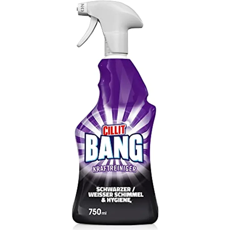 CILLIT BANG Kraftreiniger schwarzer/weißer Schimmel und Hygiene – Entfernt Schimmel, Verfärbungen und Bakterien – 1 x 750 ml