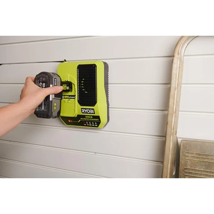 RYOBI 18 V ONE+ Akku-Schnellladegerät RC18180, 8,0 A Ladestrom, lädt 4,0 Ah Akku in weniger als 30 Minuten, USB-C- und USB-A-Anschlüsse – Bild 5