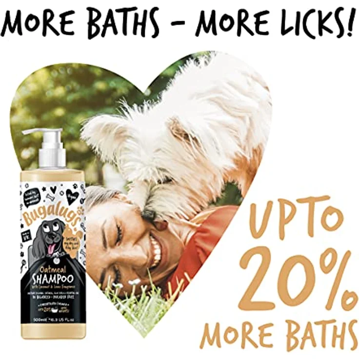 Bugalugs Hundeshampoo Oatmeal, pH-neutrales veganes Tiershampoo für Hunde, 500 ml, beruhigt trockene Haut, Lake District – Bild 9