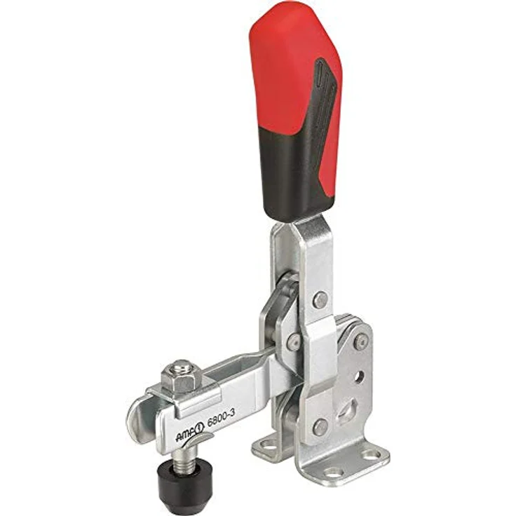 AMF Senkrechtspanner Nr. 6800-90043, Spannzwinge mit ergonomischem Handgriff und Sicherheits-Spannstück, verzinkt – Bild 2