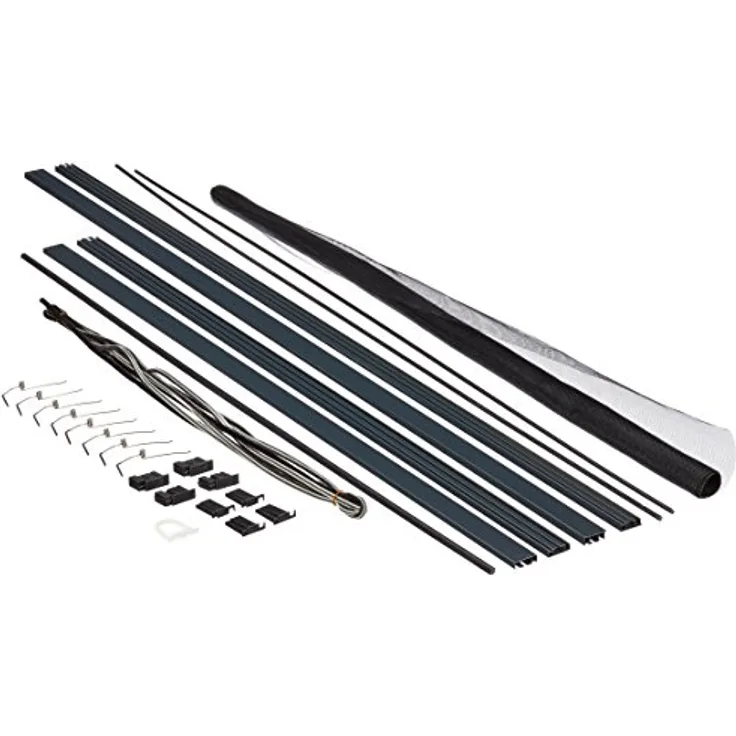 hecht international 100690407-VH Fliegengitter Fenster MASTER SLIM 100x120 cm in Anthrazit, 100 x 120 cm