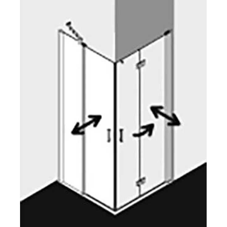 Kermi DIEPL09320VUK Eck-Halbteil links DIGA EPL 0930x, barrierefrei, Hebe-Senk-Mechanismus, Milchglas SR Opaco - Badewannen & Duschen