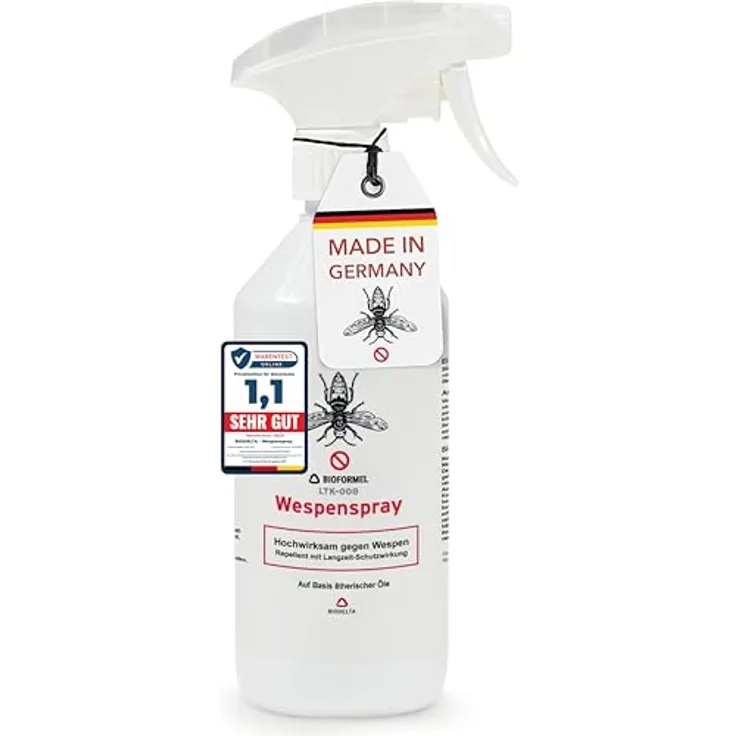 BIODELTA Wespenspray LTK-008, effektives Anti-Wespen-Spray, fleckenfrei für Garten, Terrasse und Grillen, 500 ml