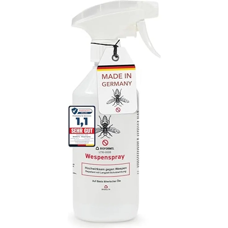 BIODELTA Wespenspray LTK-008, effektives Anti-Wespen-Spray, fleckenfrei für Garten, Terrasse und Grillen, 500 ml – Bild 1