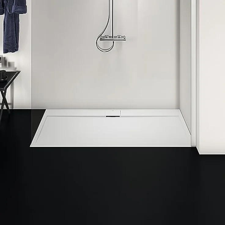 Ideal Standard Ultra Flat S i.life Rechteck-Brausewanne 1600x800x30mm Carraraweiß mit Gelcoat und Rutschhemmung – Bild 5