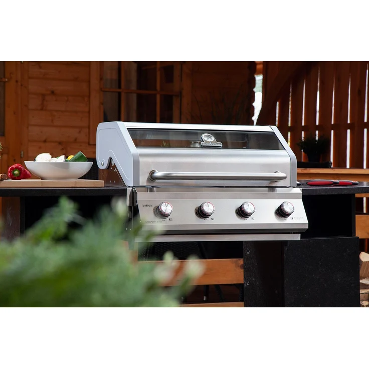 Grillfürst Gasgrill Grillfürst G401G 4-Brenner Einbaugrill mit Gusseisen Rosten – Bild 3