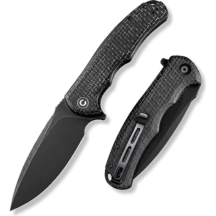 Civivi Praxis Taschenmesser Stealth Schwarz Micarta aus 9Cr18MoV Stahl