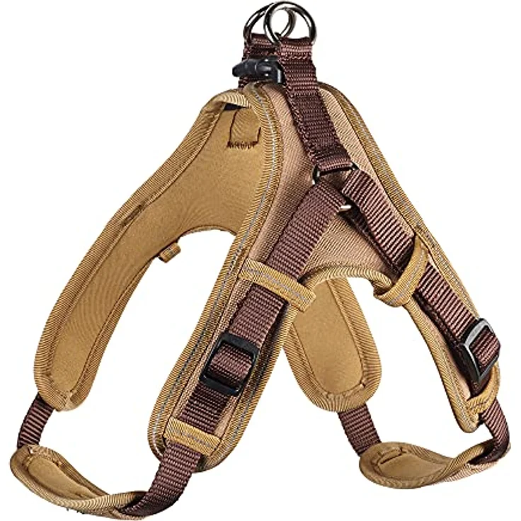 HUNTER Geschirr Neopren Vario Quick 55 - 70 cm, braun/karamell – Bild 1
