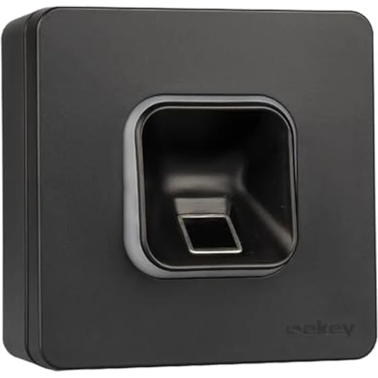 EKEY 203706 xLine Fingerprintset, Biometrische Zutrittslösung mit schwarzem Fingerprint und Kunststoffrahmen, 12-24 V, 0,4 W, zur Aufputzmontage, bis zu 100 Benutzer erweiterbar