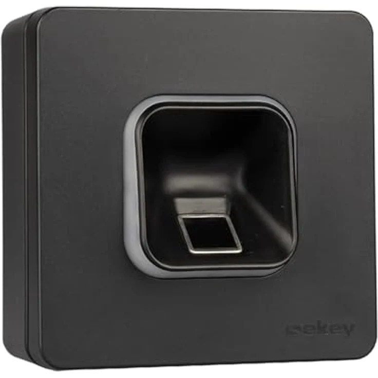 EKEY 203706 xLine Fingerprintset, Biometrische Zutrittslösung mit schwarzem Fingerprint und Kunststoffrahmen, 12-24 V, 0,4 W, zur Aufputzmontage, bis zu 100 Benutzer erweiterbar – Bild 1