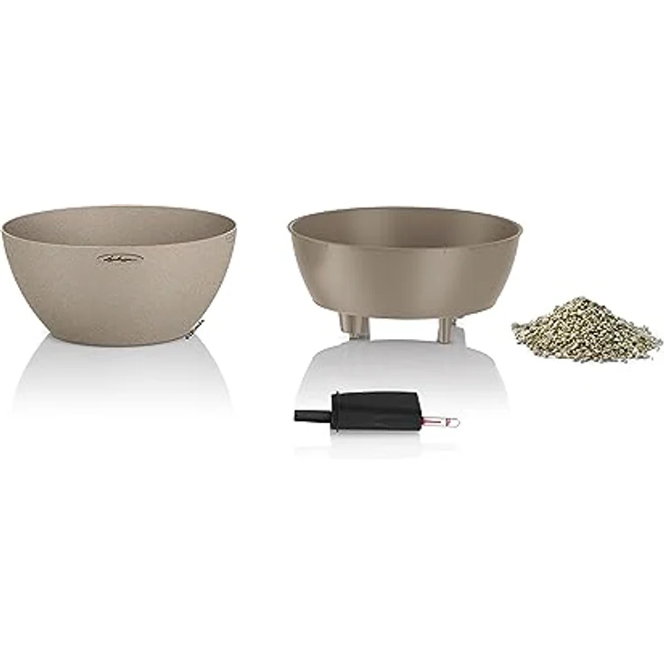 LECHUZA CUBETO Stone 30 sandbeige 13831, Kunststoff, Polypropylen (PP) – Bild 4