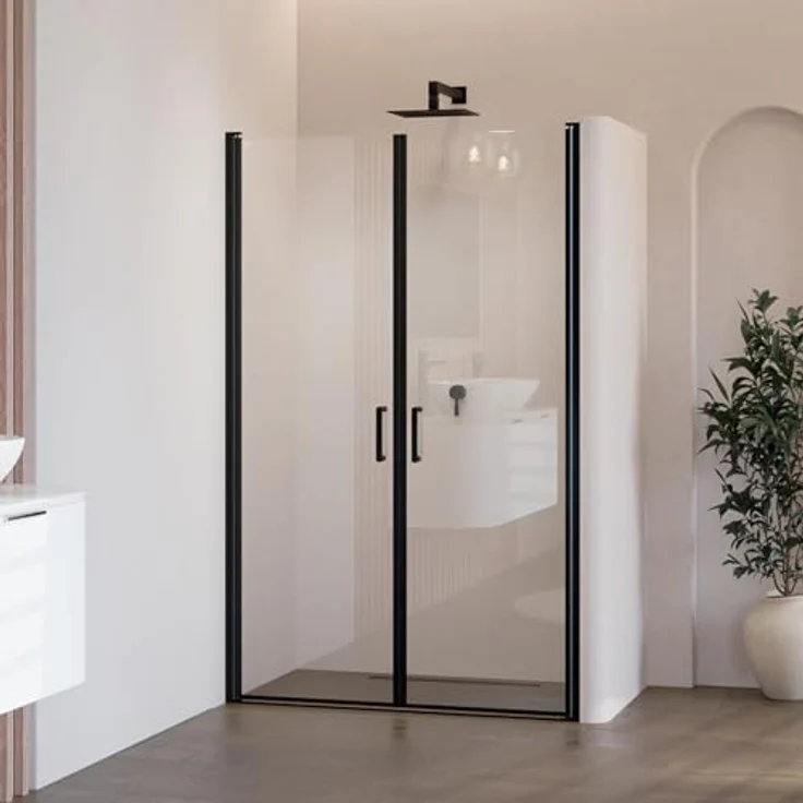 i-flair Duschtür 70-73 cm, Höhe: 180 cm, aus 6 mm durchsichtigem Sicherheitsglas mit magnetischer Dichtung und Nano-Beschichtung – Bild 2
