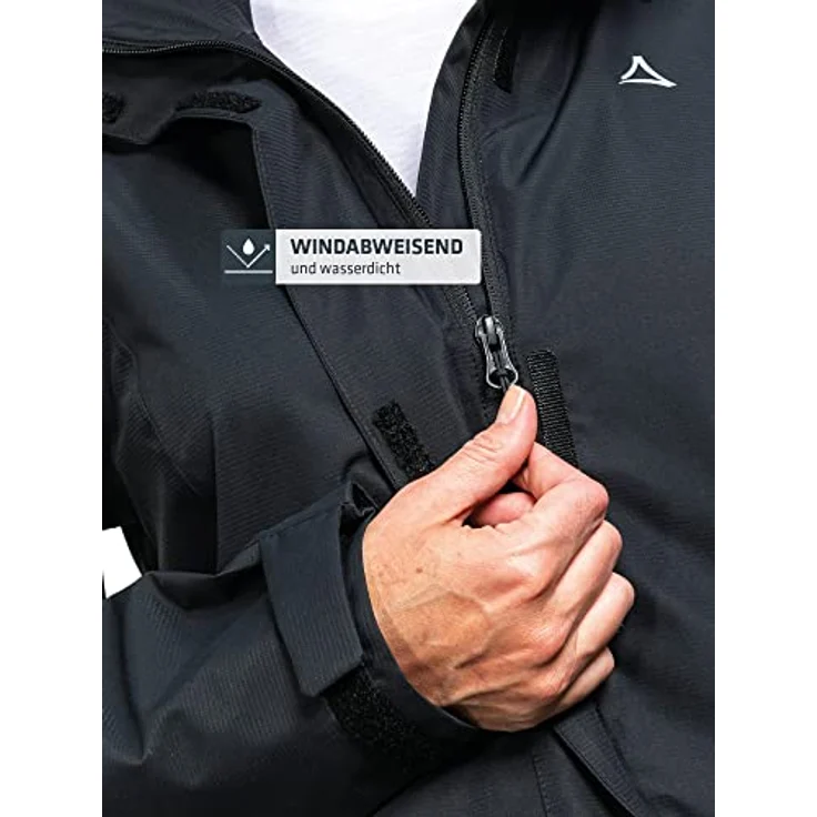 Schöffel Gmund Jacke, Damen Arbeitsjacke, wasser- und winddicht, schwarz, XL, XXL – Bild 6