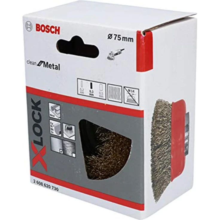 Bosch Professional gewellte Topfbürste Clean (für Metall, X-LOCK, Ø 75 mm, Drahtstärke 0,3 mm, für Ø115 mm) - Preisvergleich – Bild 4