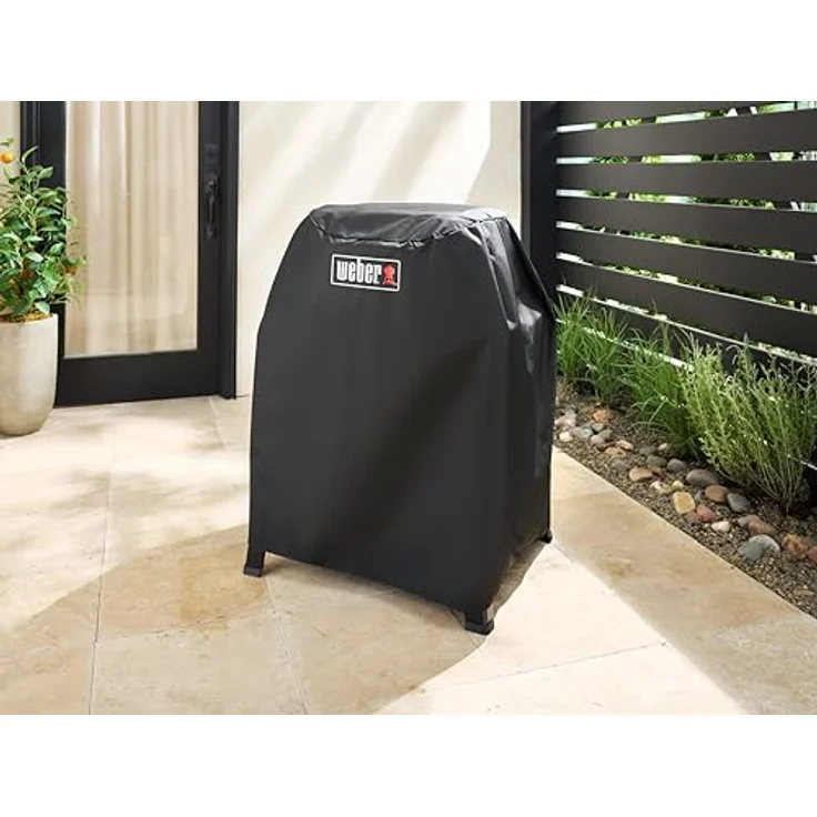 Weber Premium Grill Abdeckhaube für Lumin mit Stand, atmungsaktiv, UV- & wasserbeständig, mit Klettverschluss - Schwarz (3401289) – Bild 5