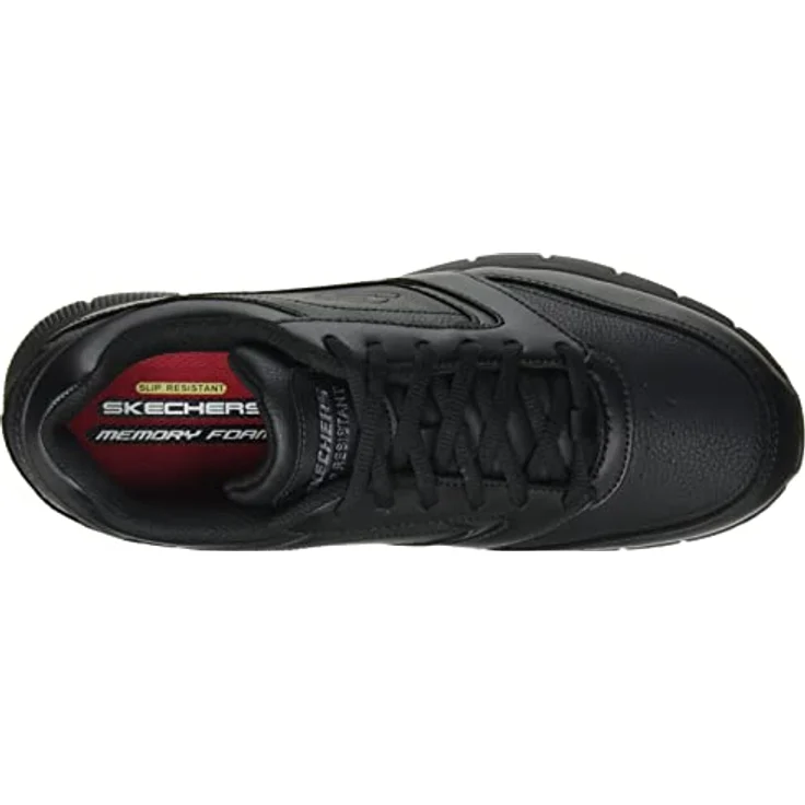 Skechers NAMPA Berufsschuh Schnürschuh für Gastronomie mit rutschfhemmender Laufsohle in Schwarz – Bild 5