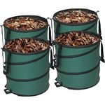 Outsunny Gartensack 4x86L, wasserdicht, selbststehend mit Griffe, robust für Gartenabfälle Grünschnitt, UV-beständig