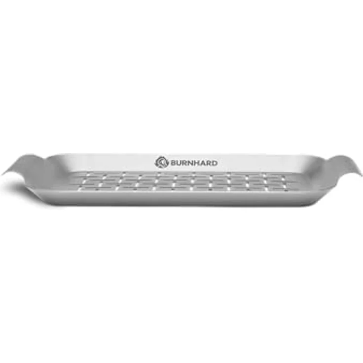 BURNHARD Grillschale Grillkorb, Edelstahl, 33x19x2 cm, hitzebeständig und spülmaschinengeeignet – Bild 4