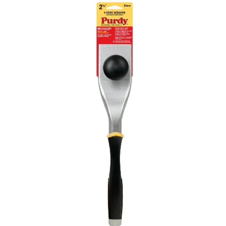 Purdy 144900240 Premium 4-Kant-Schaber mit Hammerkopf und Knauf, Schwarz, 4-Edge Scraper