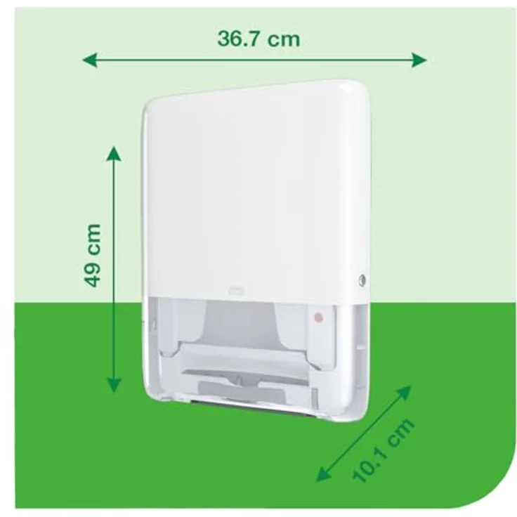 Tork PeakServe Mini-Spender für Endlos Papierhandtücher, hohe Kapazität, weiß, Elevation-Design, 552550 – Bild 3