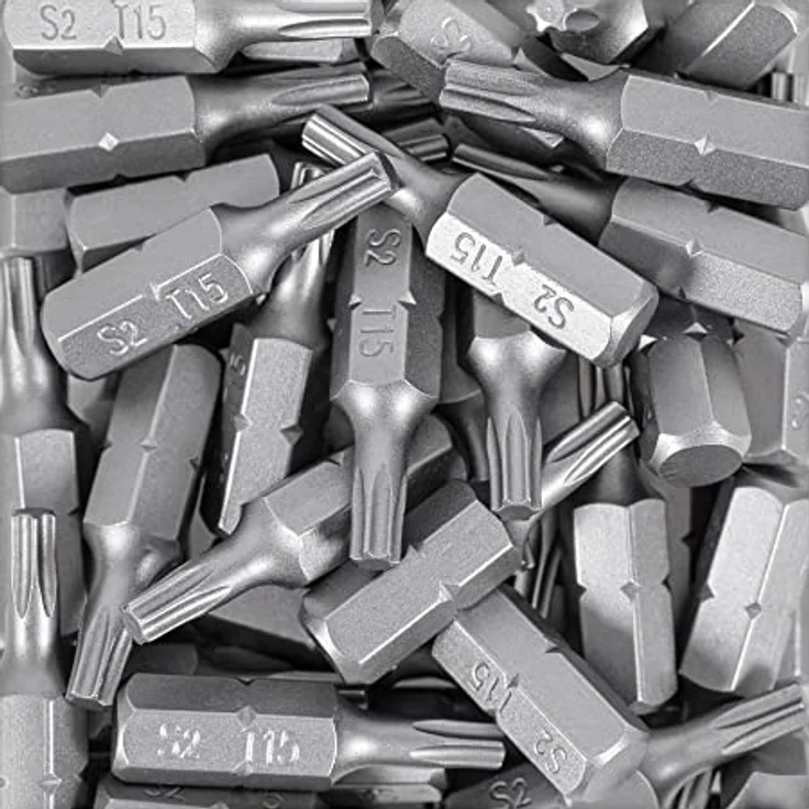 STIER TORX-Bit-Großpackung T 15, 50 Profi-Bits, 25 mm Länge, S2-Stahl, praktische Plastikbox, vielseitig einsetzbar – Bild 2