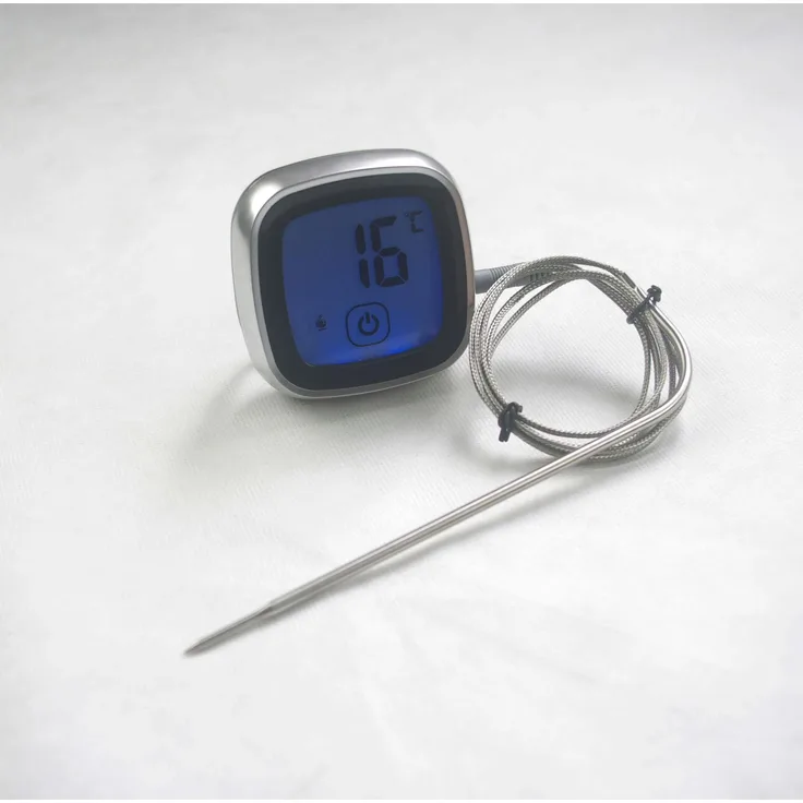 Viking Grillthermometer TERMOMETERFABRIKEN Digital, Bluetooth Bratenthermometer mit Edelstahl-Messspiess und App für iOS und Android, Messbereich 0 bis 250°C
