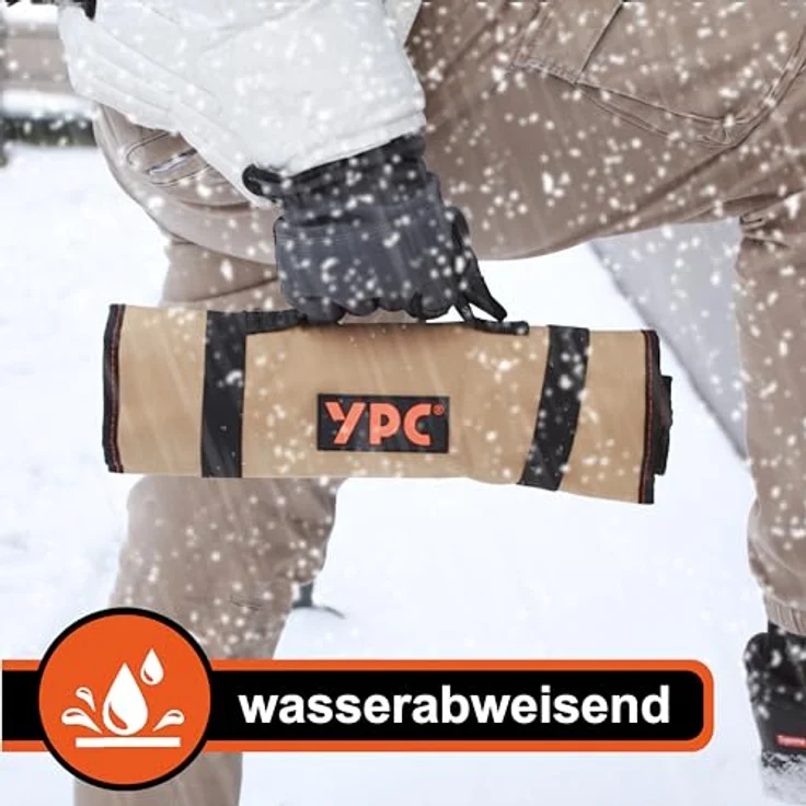 YPC VarioRoll XL, Werkzeugtasche rollbar 56x34cm mit 20 Steckfächern und 15 Schlaufen, wasserfestes Oxford 600D Polyester – Bild 3