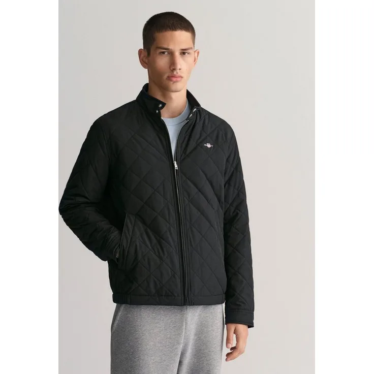 Gant Steppjacke QUILTED WINDCHEATER mit Rautensteppung, Arbeitsjacke in Webstoff, wasserabweisend, marineblau