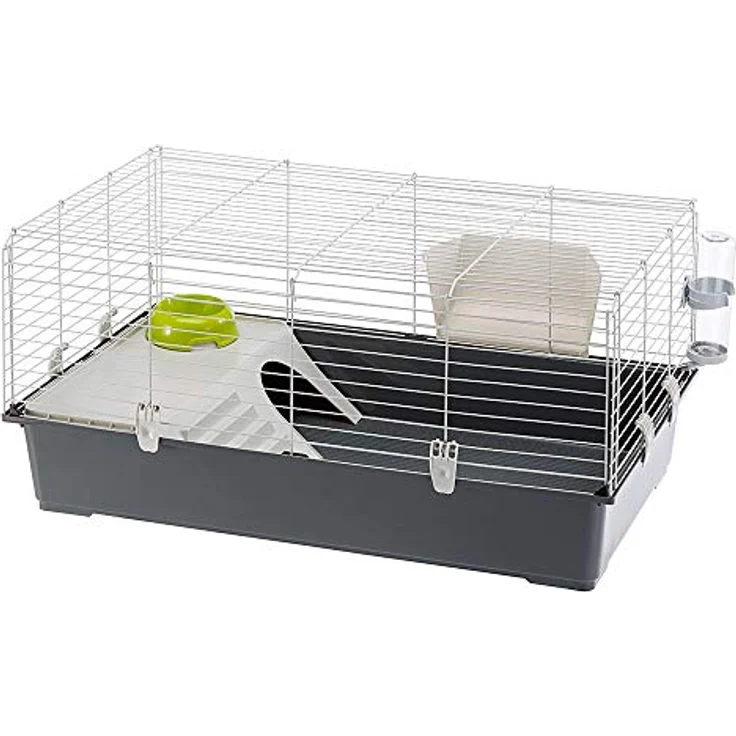 Ferplast Kaninchenkäfig käfig für Hasen, Nagerkäfig, Meerschweinchen- Kaninchenstall mit Zubehör, 95 x 57 x h 46 cm. – Bild 1