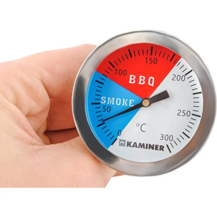Grillthermometer Analog Bimetall Edelstahl bis 300°C Grill Smoker BBQ Räuchern 1881 – Bild 3