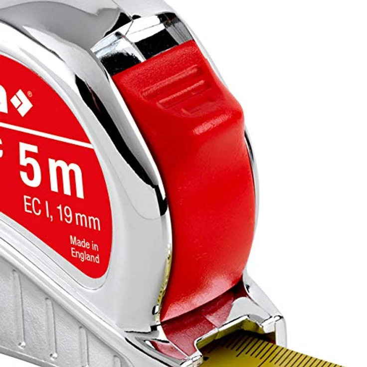 SOLA Bandmaß - TRI-MATIC - 5m - 19mm - Profi-Taschenbandmaß mit Gürtelclip - Stahlband, gelb lackiert mit mm Skala - Genauigkeitsklasse I - Rollmeter mit beweglichem Endhaken - Länge 5m-19mm – Bild 5