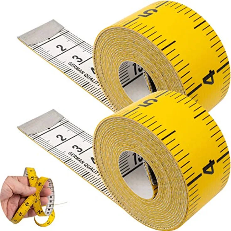 Schneidermaßband, universal Maßband mit 150 cm Gesamtlänge, 2 Pack, 2 in 1 Maßband mit CM und INCH Skalierung, Ausmessung von Kleidung, Körper-Fett, Rollmaßband, Messband, aus Glasfieber Kunststoff