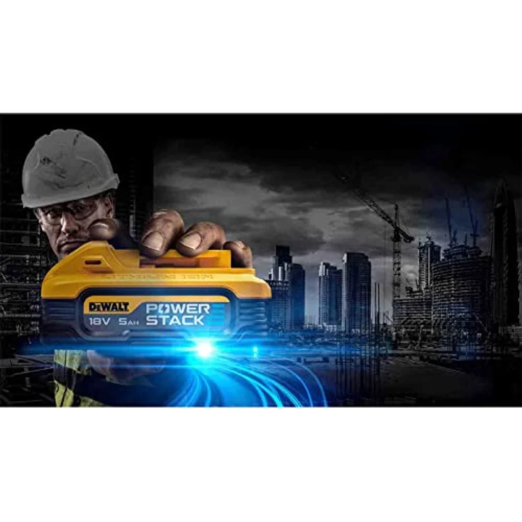 DeWalt Akku-Kit (2x 18V/5Ah PS plus DCB1104), XR Powerstack Akku, hohe Kraft, lange Laufzeit, Li-ion – Bild 5