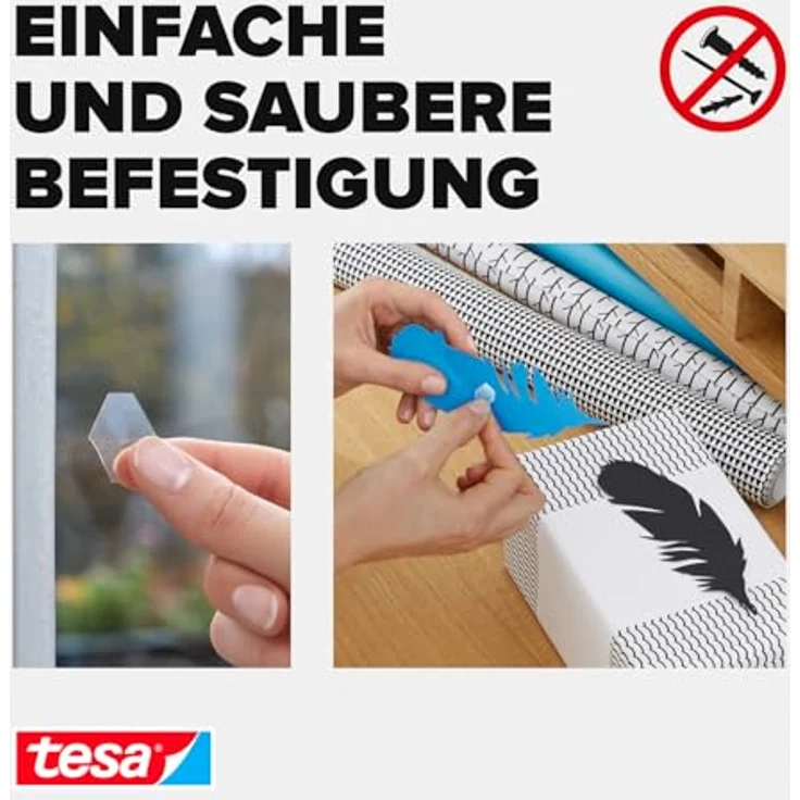 tesa Tack doppelseitige Klebepads, transparent, 72 Pads - Preisvergleich – Bild 4