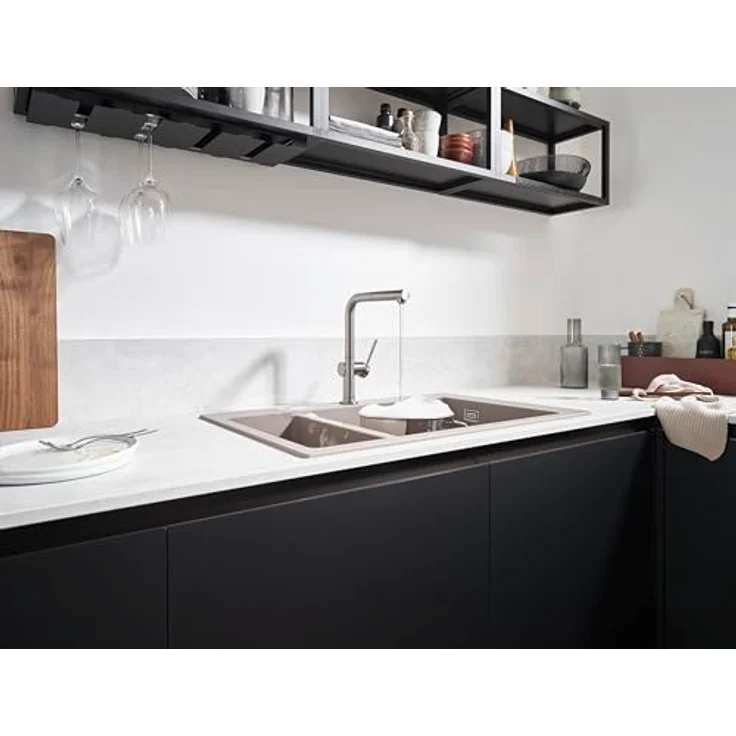 hansgrohe Talis M54 Einhebel-Küchenmischer, ComfortZone 270, Edelstahl Finish, 360° schwenkbar, Keramikmischsystem – Bild 7