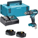 Makita DHP485RFJ Akku-Schlagbohrschrauber 18 V / 2x 3,0 Ah Akku + Ladegerät im Makpac Gr. 2