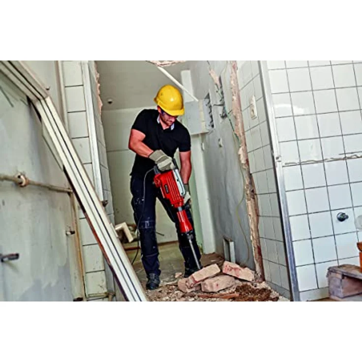 Einhell Abbruchhammer TC-DH 43 (1.600 W, 43 J Einzelschlagstärke, SDS-hex-Werkzeugaufnahme, 180°-verstellbarer Zusatzhandgriff, inkl. Spitz- und Flachmeißel, Koffer) – Bild 7