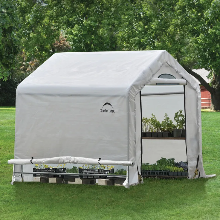 ShelterLogic Foliengewächshaus "In-A-Box", 240 x 240 cm, hellgrau, 5,76 m²