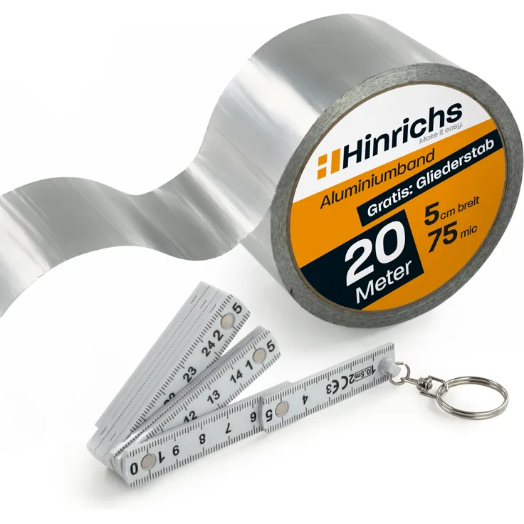 Hinrichs Aluminium Klebeband 20 m x 50 mm (wp)