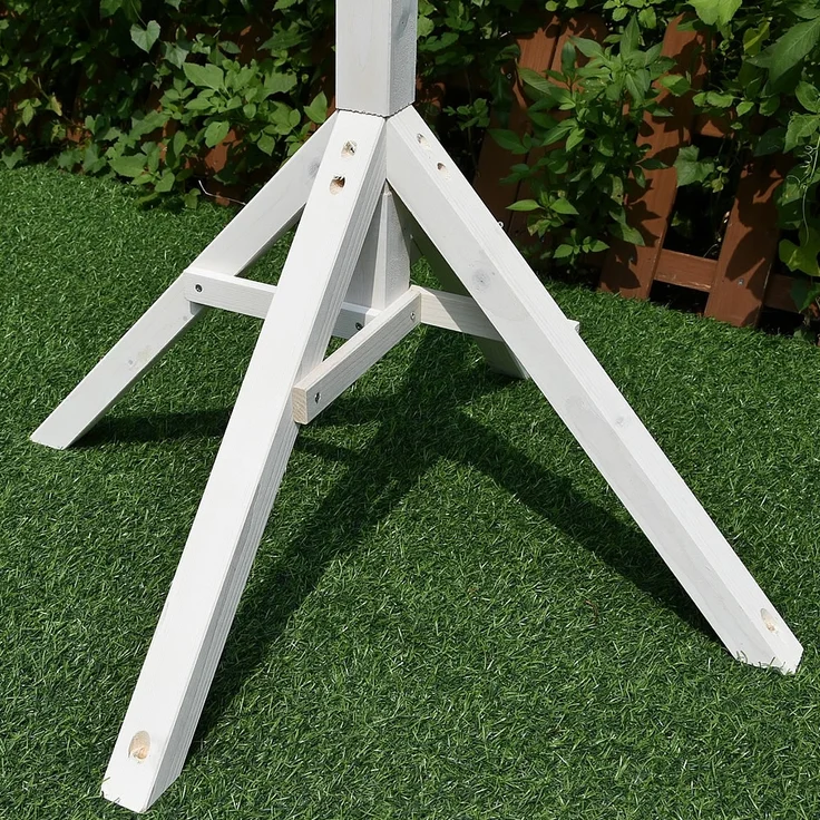 Mucola Vogelhausständer Weiß 1,05m Holz – Bild 4