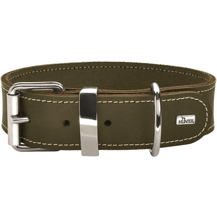 Hunter Hunde-Halsband Aalborg Special oliv-grün L-XL – Bild 1