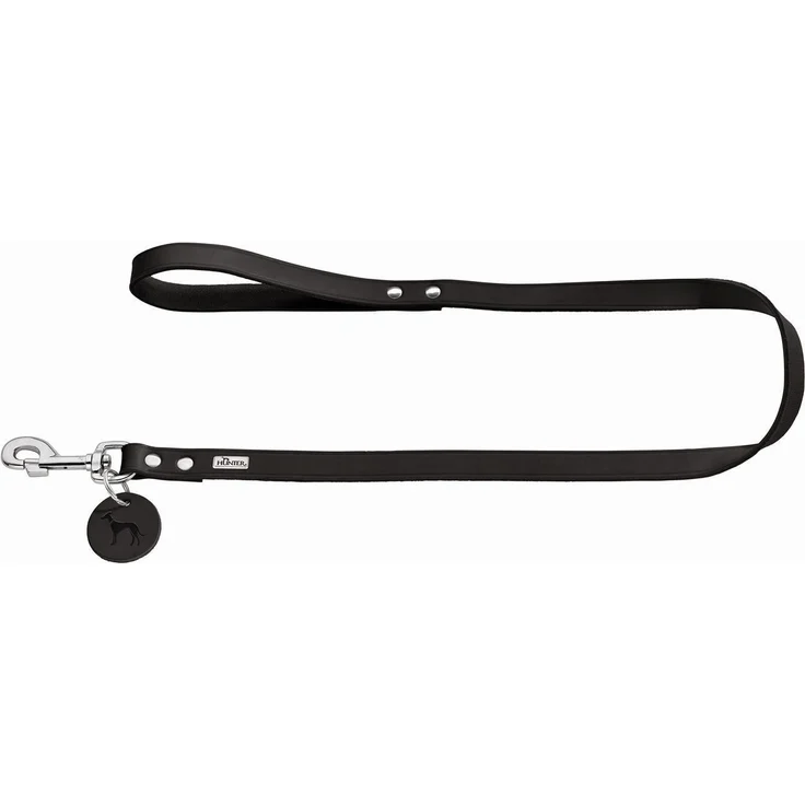 Hunter Hunde-Leine Soft-Leder schwarz 20-100 – Bild 1