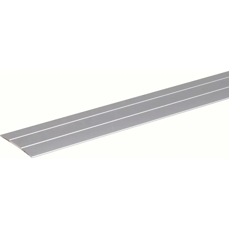 Alberts Übergangsprofil | selbstklebend, mit zwei Rillen | Aluminium, silberfarbig eloxiert | 900 x 38 mm 
(484491)