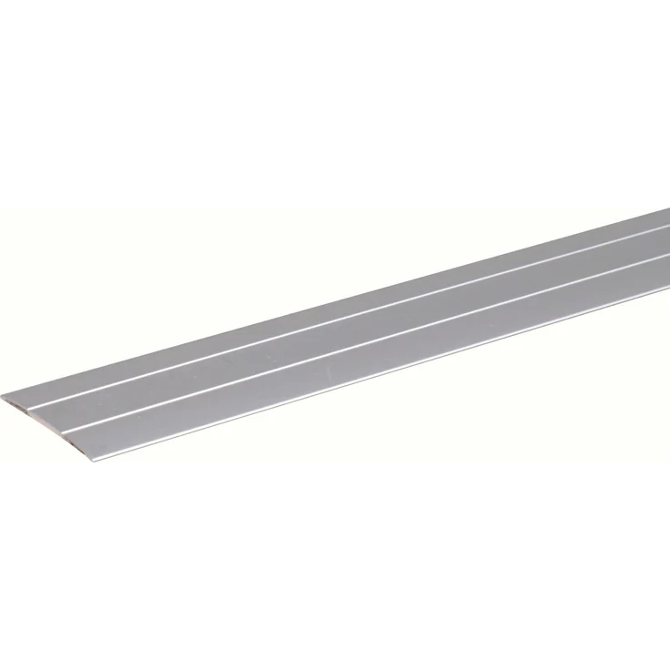 Alberts Übergangsprofil | selbstklebend, mit zwei Rillen | Aluminium, silberfarbig eloxiert | 900 x 38 mm 
(484491) – Bild 1