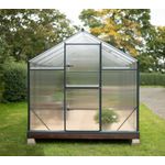 Gampre Aluminium Gewächshaus Set Sanus L8 anthrazit, 220 x 360 cm - Preisvergleich