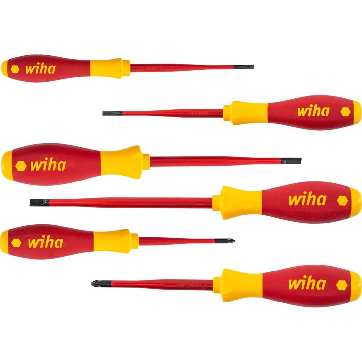 Wiha Schraubendreherset SoftFinish slimFix (35389), 6 teilig, Schraubenziehersatz VDE Elektriker, isoliert 1000v, Schlitz/Kreuz – Bild 10