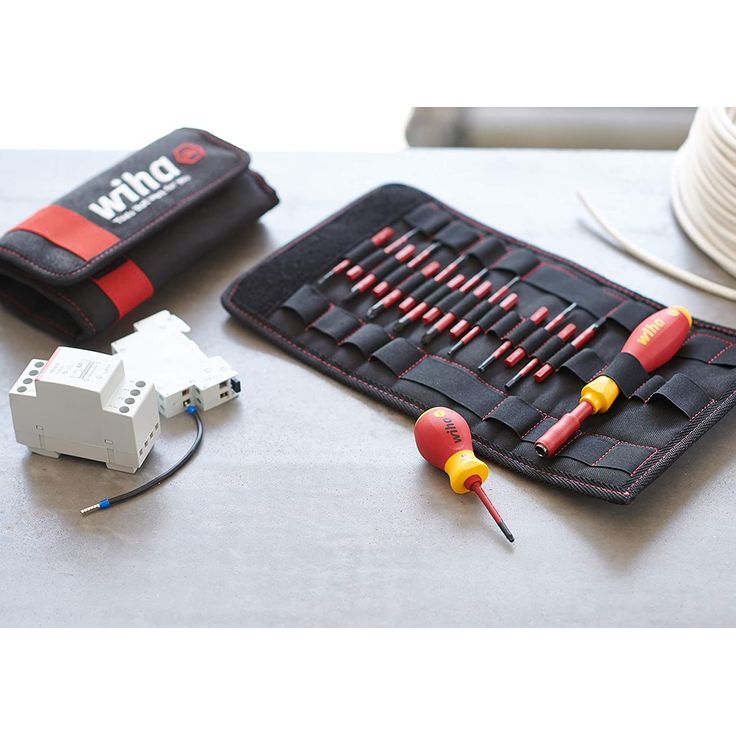 Wiha Schraubendreher und Bit Set slimVario (41231) 19tlg. |Schraubenzieher Griff VDE Bits für Elektriker I Schlitz/Kreuz/PlusMinus/TORX/Innensechskant – Bild 2